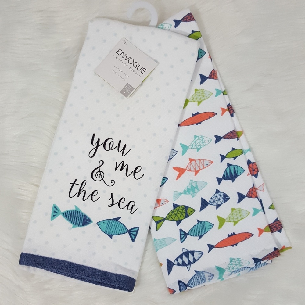 Envogue You & Me & The Sea Kitchen Towels Fish